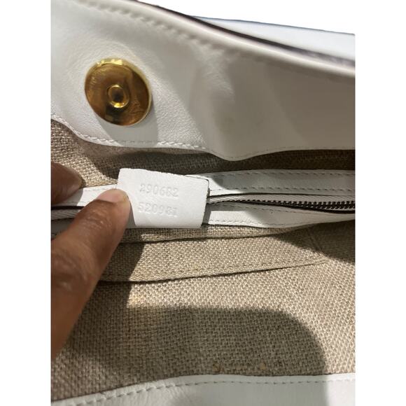 Gucci 1970 Medium Shoulder Bag Ivory Leather w/ Gold Hardware Tom Ford Runway - Picture 9 of 10